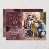 ブルゴーニュ水彩金ゴールド シーズンカード (正面/裏面)