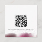 ブルゴーニュ水結婚色の色 – エレガントScript エンクロージャーカード (裏面)