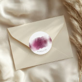 ブルゴーニュ水結婚色の色 – 名エレガント前 ラウンドシール