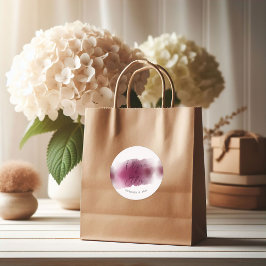 ブルゴーニュ水結婚色の色 – 名エレガント前 ラウンドシール