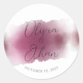 ブルゴーニュ水結婚色の色 – 名エレガント前 ラウンドシール (正面)