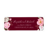 ブルゴーニュ水色フローラ牡丹アドエレガントレス ラベル (正面)