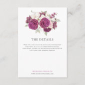 ブルゴーニュ水色花模様結婚ズ詳細 エンクロージャーカード (正面)