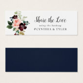 ブルゴーニュ海軍と赤面フローラのハ結婚ッシュタグカード (正面&裏面)