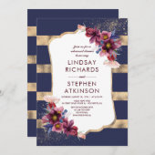 ブルゴーニュ海軍と金ゴールドフローラリハーサルディナー 招待状 (正面/裏面)