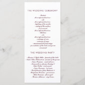 ブルゴーニュ海軍と金ゴールドフローラ結婚式 プログラム (裏面)