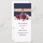 ブルゴーニュ海軍と金ゴールドフローラ結婚式 プログラム (正面/裏面)