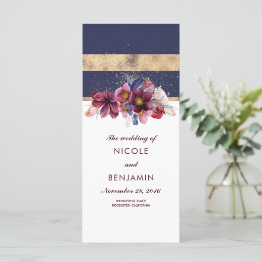 ブルゴーニュ海軍と金ゴールドフローラ結婚式 プログラム (スタンド正面)