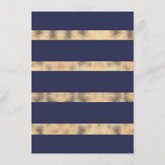 ブルゴーニュ海軍と金ゴールド結婚ズインフォメーションゲスト エンクロージャーカード (裏面)