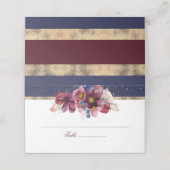 ブルゴーニュ海軍と金ゴールド結婚フローラ プレイスカード (外部開封)