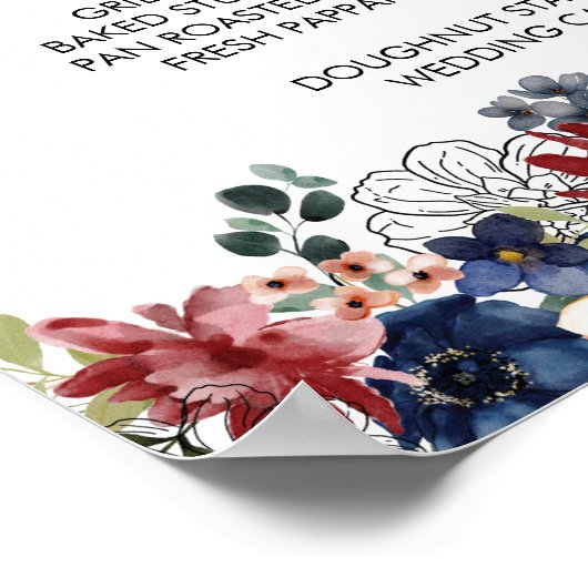 ブルゴーニュ海軍のメニューサイン ポスター (角)