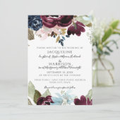 ブルゴーニュ海軍エレガントフローラ結婚秋 招待状 (スタンド正面)