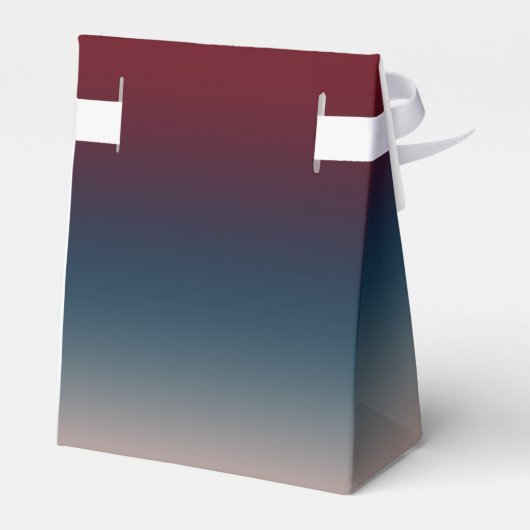 ブルゴーニュ海軍グラデーション赤面幾何結婚の フェイバーボックス (裏面サイド)