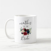 ブルゴーニュ海軍ピンクフローラ花嫁の母 コーヒーマグカップ (左)