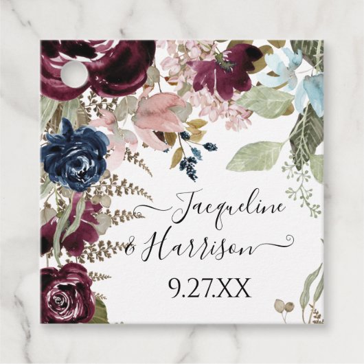 ブルゴーニュ海軍フローラエレガントユーカリ葉 フェイバータグ (正面)