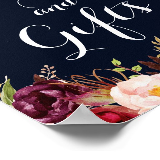 ブルゴーニュ海軍フローラカードとギフト結婚ズ ポスター (角)