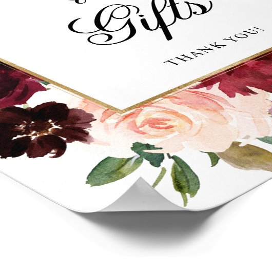 ブルゴーニュ海軍フローラカードとギフト結婚ズ ポスター (角)