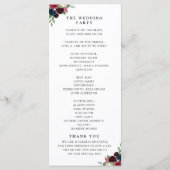 ブルゴーニュ海軍フローラガーランド結婚式プログラム プログラム (裏面)