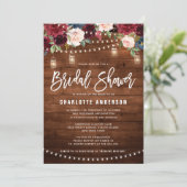 ブルゴーニュ海軍フローラストリングライトブライダルシャワー 招待状 (スタンド正面)