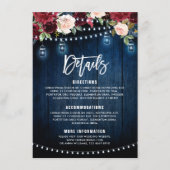 ブルゴーニュ海軍フローラストリングライトメイソンジャー エンクロージャーカード (正面)