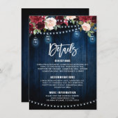 ブルゴーニュ海軍フローラストリングライトメイソンジャー エンクロージャーカード (正面/裏面)