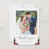 ブルゴーニュ海軍フローラハート結婚スクリプトの写真 サンキューカード (正面)