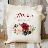 ブルゴーニュ海軍フローラブーケ花嫁付き女性 トートバッグ