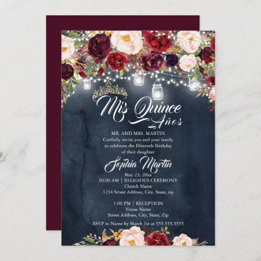 ブルゴーニュ海軍フローラライトキンセアニェラ 招待状 (正面/裏面)