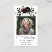 ブルゴーニュ海軍フローラ写真記念祈りの言葉カード 名刺 (正面)