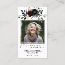 ブルゴーニュ海軍フローラ写真記念祈りの言葉カード 名刺