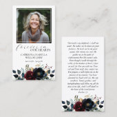 ブルゴーニュ海軍フローラ写真記念祈りの言葉カード 名刺 (正面/裏面)