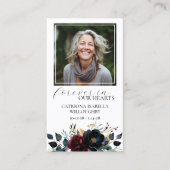 ブルゴーニュ海軍フローラ写真記念祈りの言葉カード 名刺 (正面)