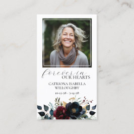 ブルゴーニュ海軍フローラ写真記念祈りの言葉カード 名刺