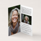 ブルゴーニュ海軍フローラ折畳み記念祈りの言葉カード 名刺 (内部)