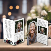 ブルゴーニュ海軍フローラ折畳み記念祈りの言葉カード 名刺