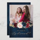 ブルゴーニュ海軍フローラ素朴ブリーズメイド提案 招待状 (正面/裏面)