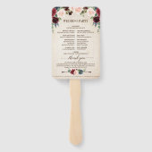 ブルゴーニュ海軍フローラ素朴ボホカントリーウェディング ハンドファン (裏面)