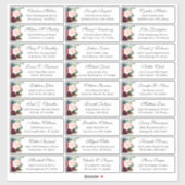 ブルゴーニュ海軍フローラ結婚ズゲストアドレス シール (シート)