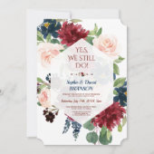 ブルゴーニュ海軍フローラ結婚幾何学記念日 招待状 (正面)