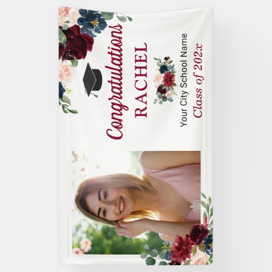 ブルゴーニュ海軍フローラ院卒業会 横断幕 (縦)