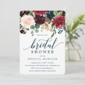 ブルゴーニュ海軍ブライダルシャワー招待カード 招待状 (スタンド正面)