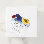 ブルゴーニュ海軍ブルーとヒマワリ結婚の感謝 フェイバータグ (インサイチュ)