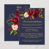 ブルゴーニュ海軍ブルーフローラエレガント脚本 エンクロージャーカード (正面/裏面)