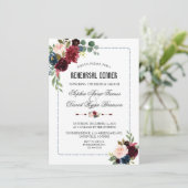 ブルゴーニュ海軍ブルーフローラフレームリハーサルディナー 招待状 (スタンド正面)