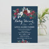 ブルゴーニュ海軍ブルーフローラ冬季赤ちゃんシャワー 招待状 (スタンド正面)