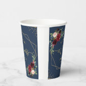 ブルゴーニュ海軍ブルーフローラ新郎新婦結婚ズ 紙コップ (右)