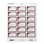 ブルゴーニュ海軍ブルーフローラ水色アドレス ラベル (フルシート)