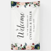 ブルゴーニュ海軍ブルーフローラ結婚歓迎 横断幕 (縦)