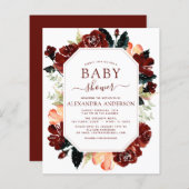 ブルゴーニュ海軍ブルーベビーシャワーフローラエレガントインヴィ (正面/裏面)