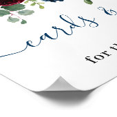 ブルゴーニュ海軍ブルー赤面カード&ギフト結婚ズ ポスター (角)